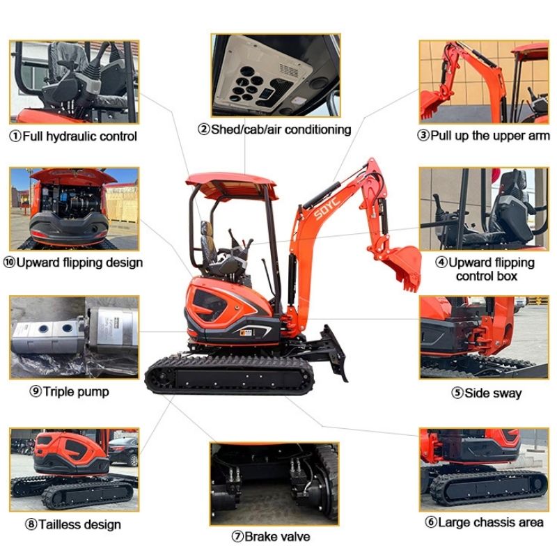 Precio de miniexcavadora excavadora de 2,5 toneladas